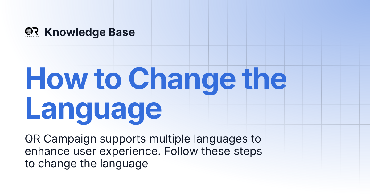 How to Change the Language | Knowledge Base