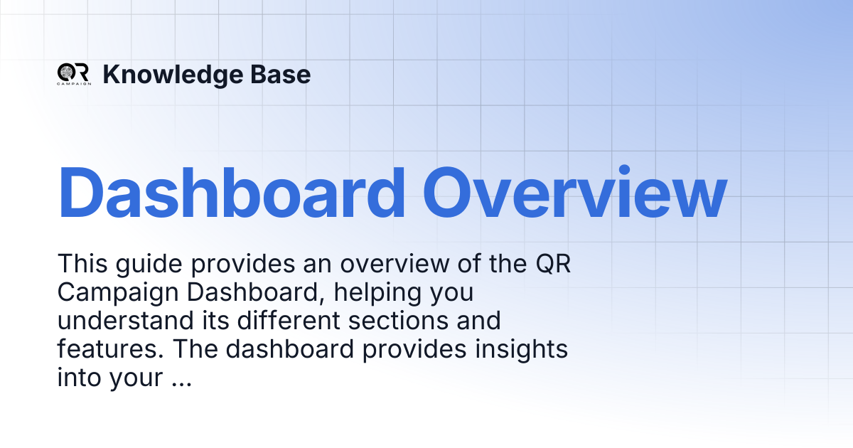 Dashboard Overview | Knowledge Base